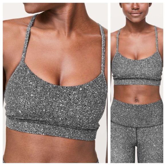 lululemon athletica Other - LULULEMON Flow Y Sports Bra Nulu Luminesce Splatter White Black Size 6